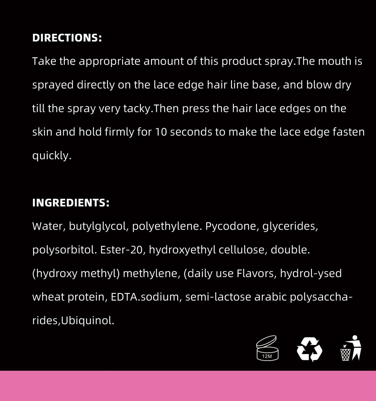 Lace Spray (For Glue less installs!)