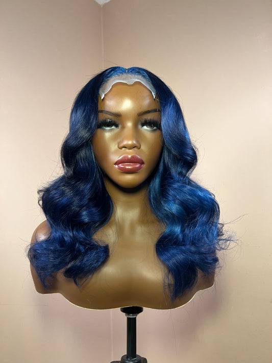 4x4 Blue Closure Wig