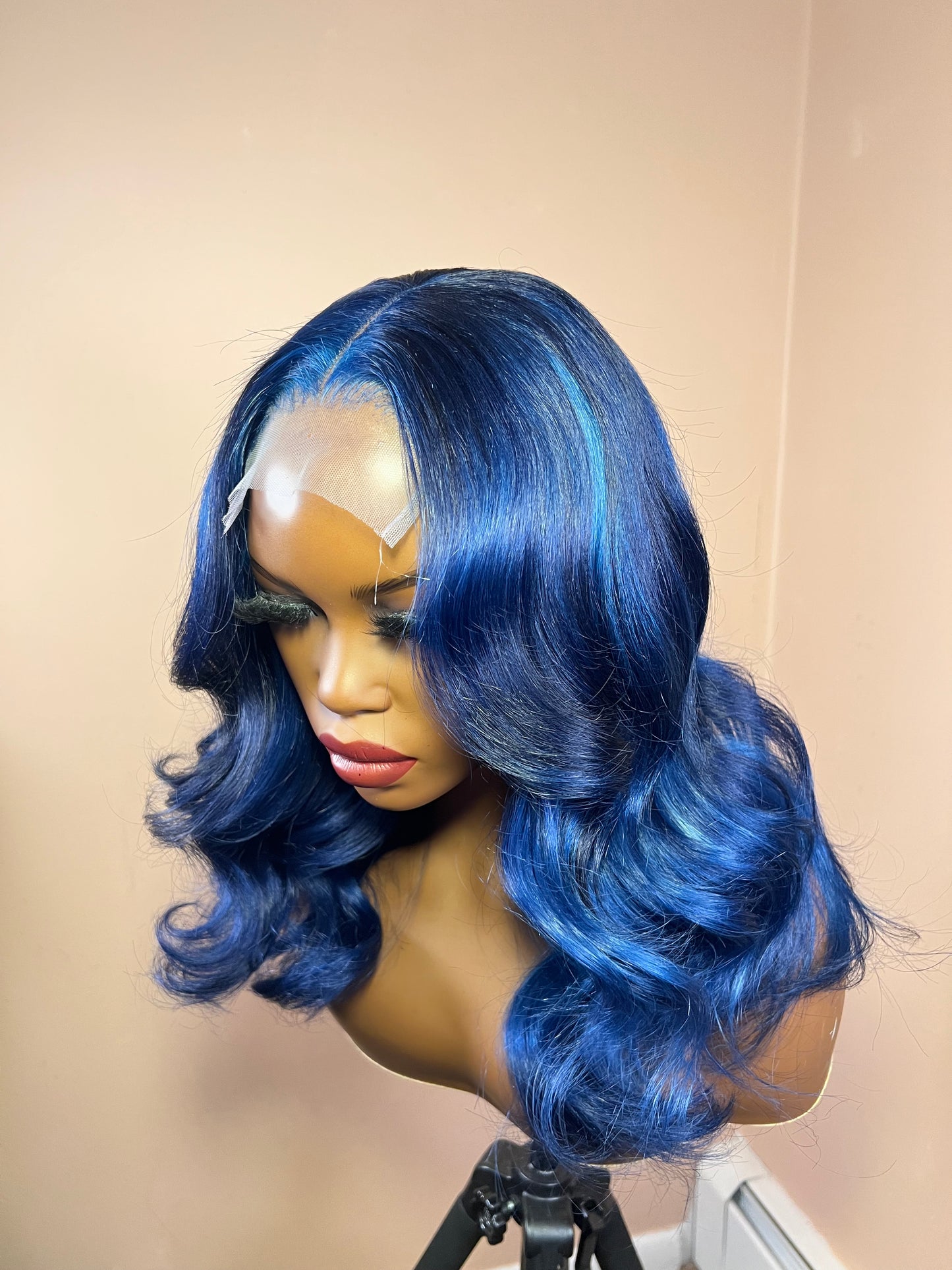 4x4 Blue Closure Wig