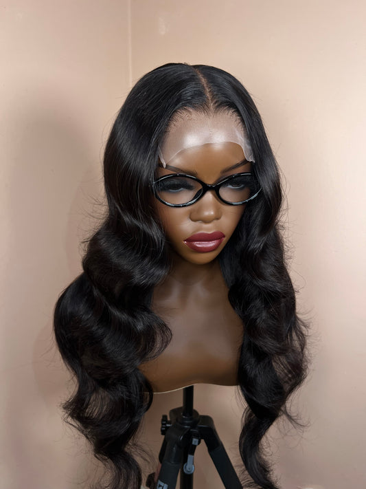 5x5 22inch Natural Black Wig